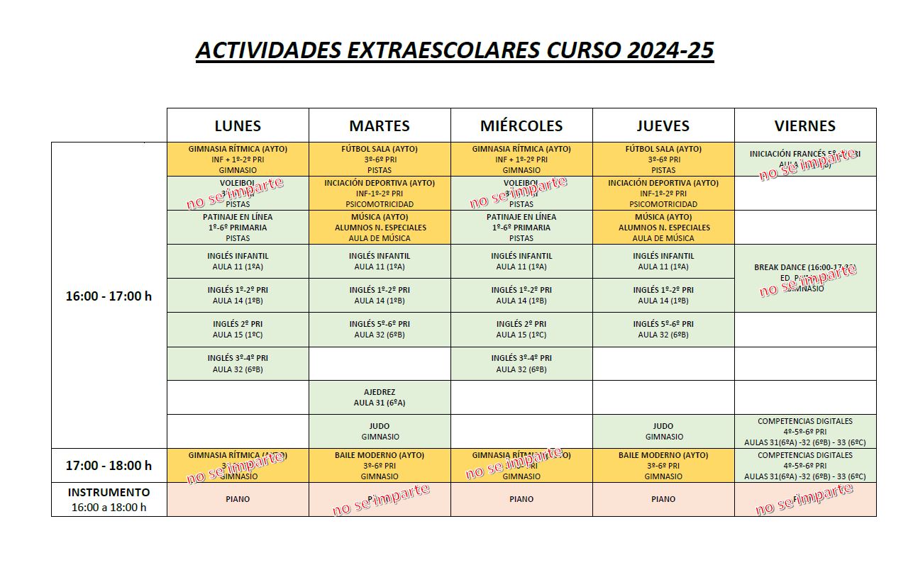 ACTIVIDADES EXTRAESCOLARES 1