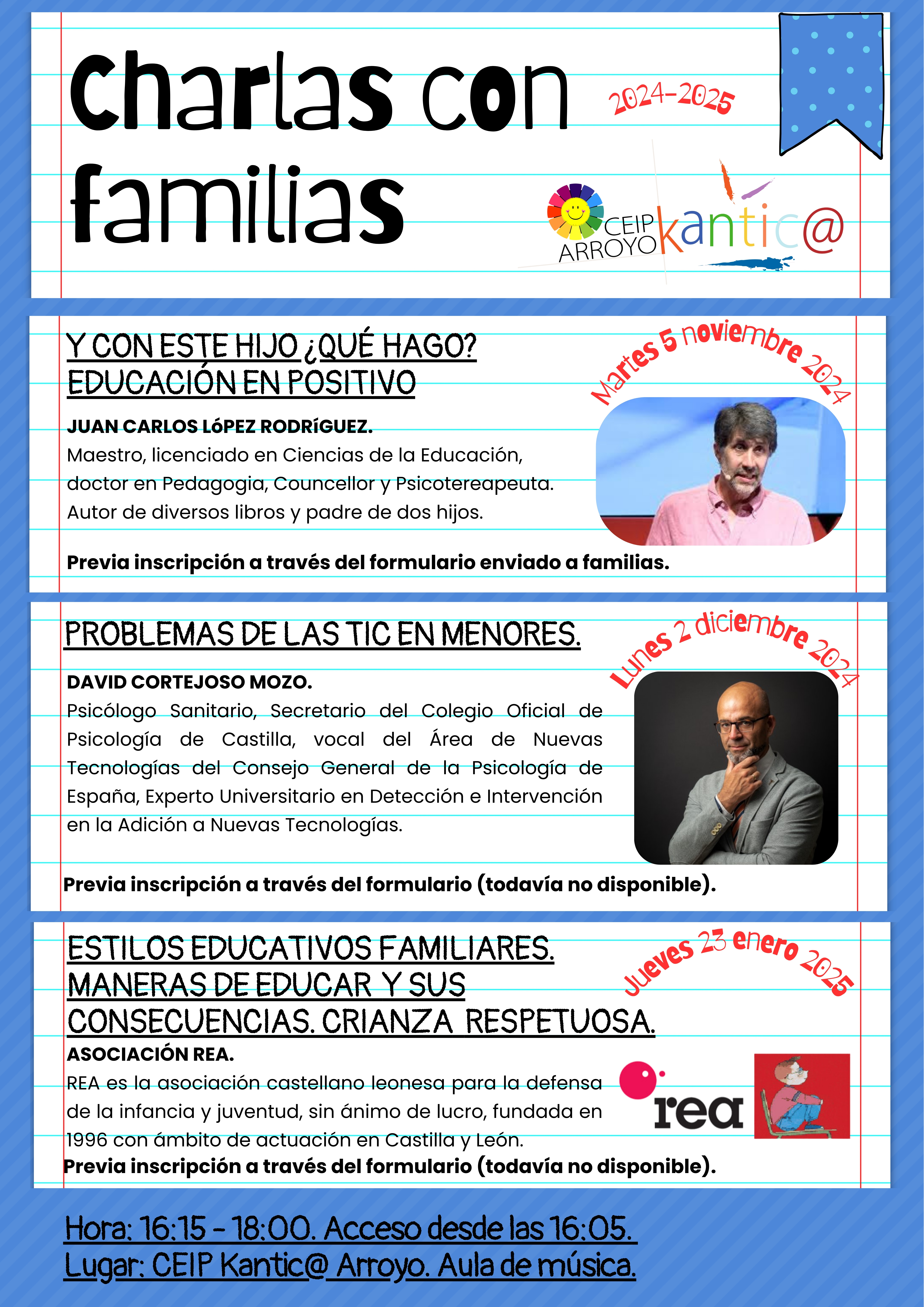 CARTEL CHARLAS FAMILIAS 24 25