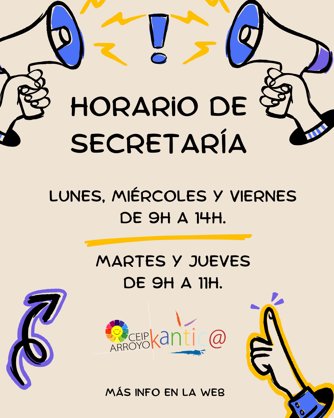 HORARIO SECRETARÍA JUNIO 26